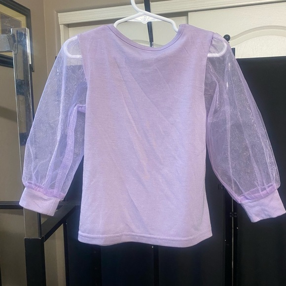 ‼️CUTE PURPLE MESH SLEEVE TOP‼️ - Picture 2 of 4